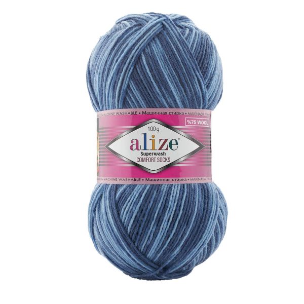 Пряжа Alize (Ализе) Superwash Comfort Socks / уп.5 мот. по 100 г, 420м, 7677 А