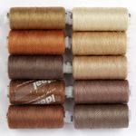 Швейные нитки (набор) 40/2, 10 кат. по 366 м, 100% п/э, MIX BJ, ассорти (бежевые оттенки)