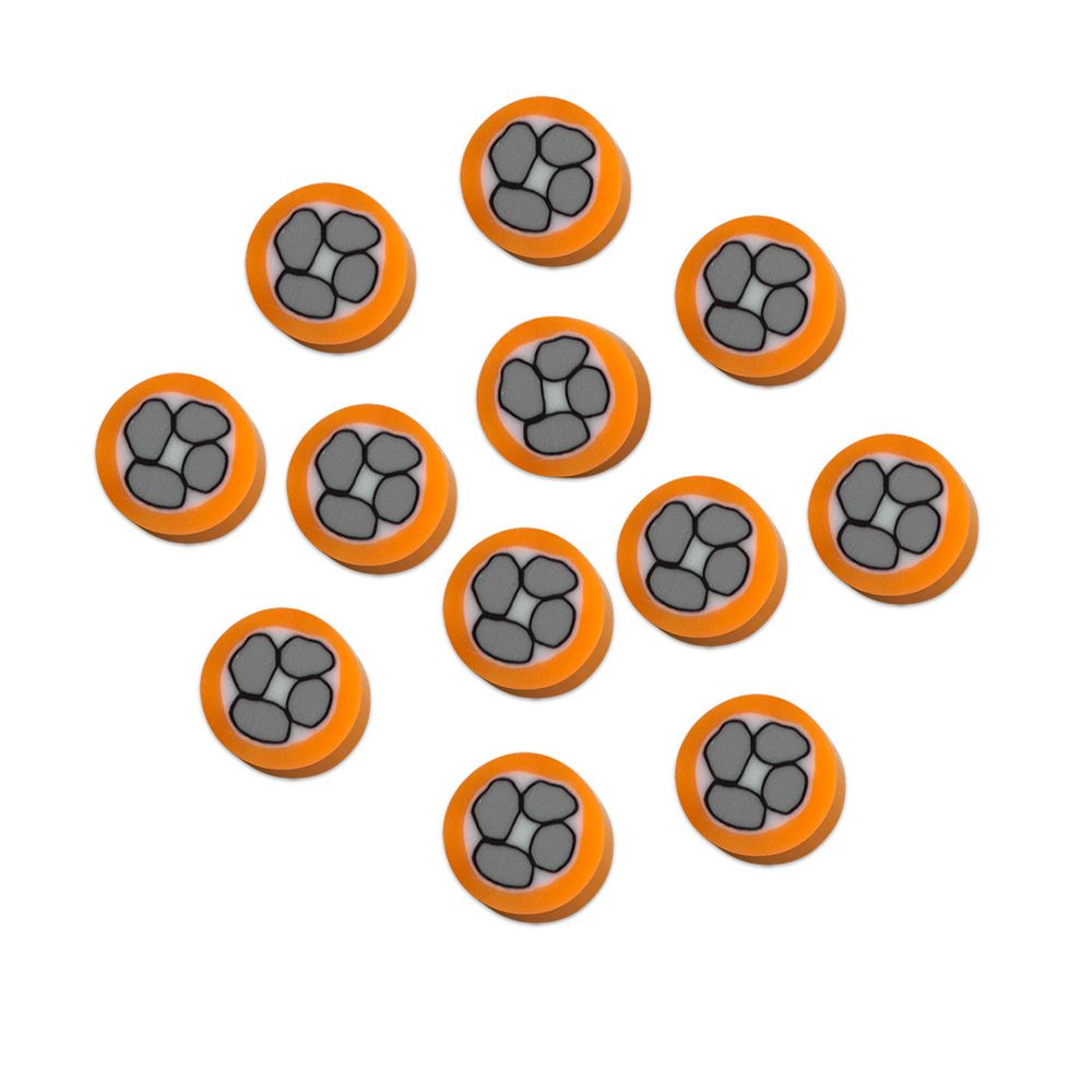 Бусины полимерная глина ⌀10 мм, 70 шт (6х12 шт), /РП/, №11 оранжевый фрукт, Zlatka PCV