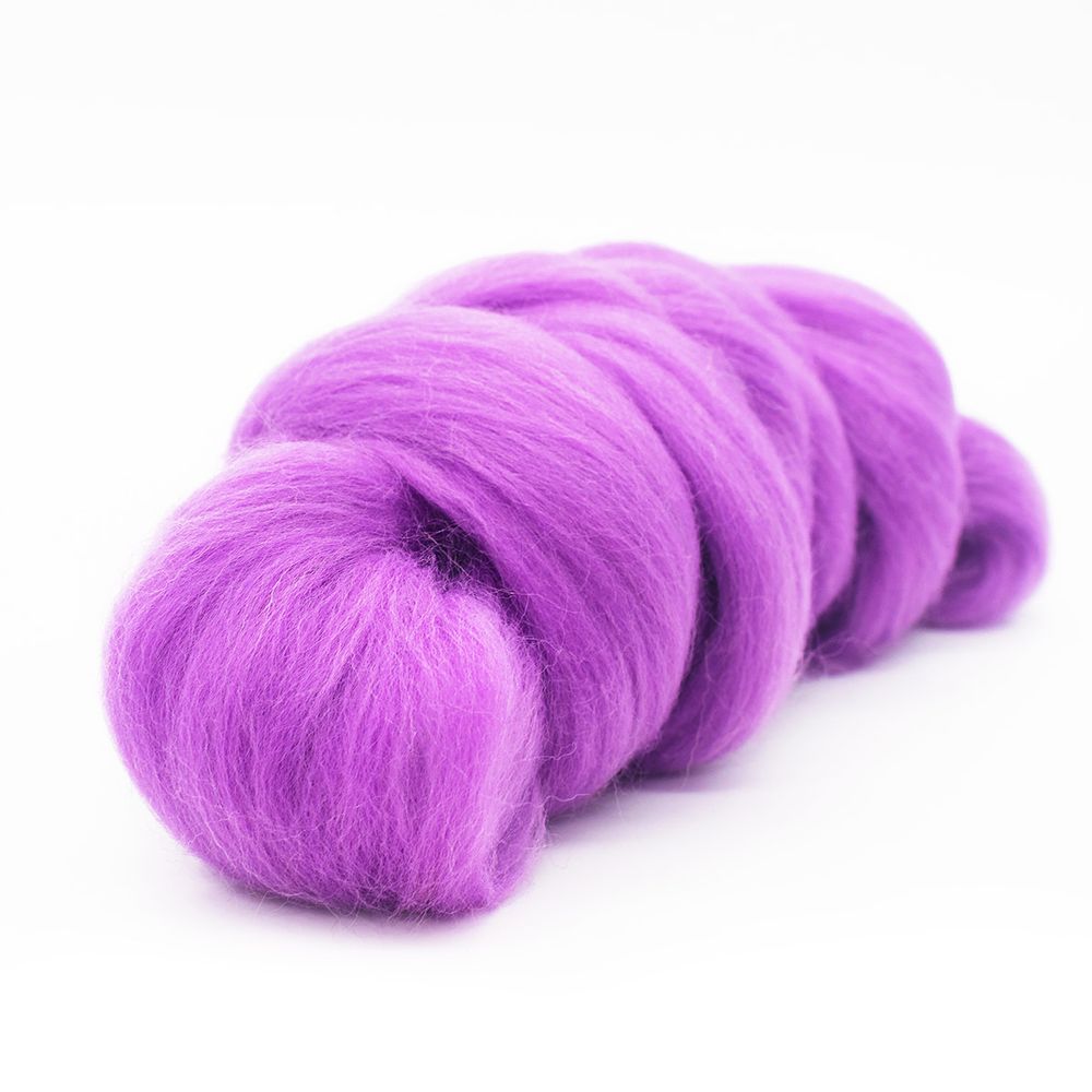 Шерсть для валяния Камтекс Лента для валяния п/тонкая 1х50 г, (25-28 мкр), 2.1 м, 179 орхидея, 614644-30