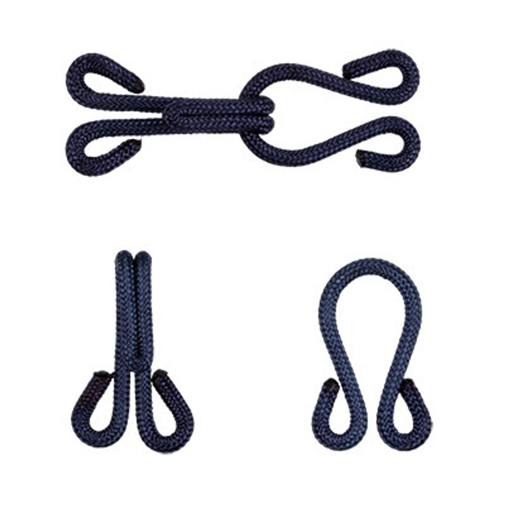 Крючок шубный обтяжной 15 мм, 10 шт, 39 т.синий, Gamma