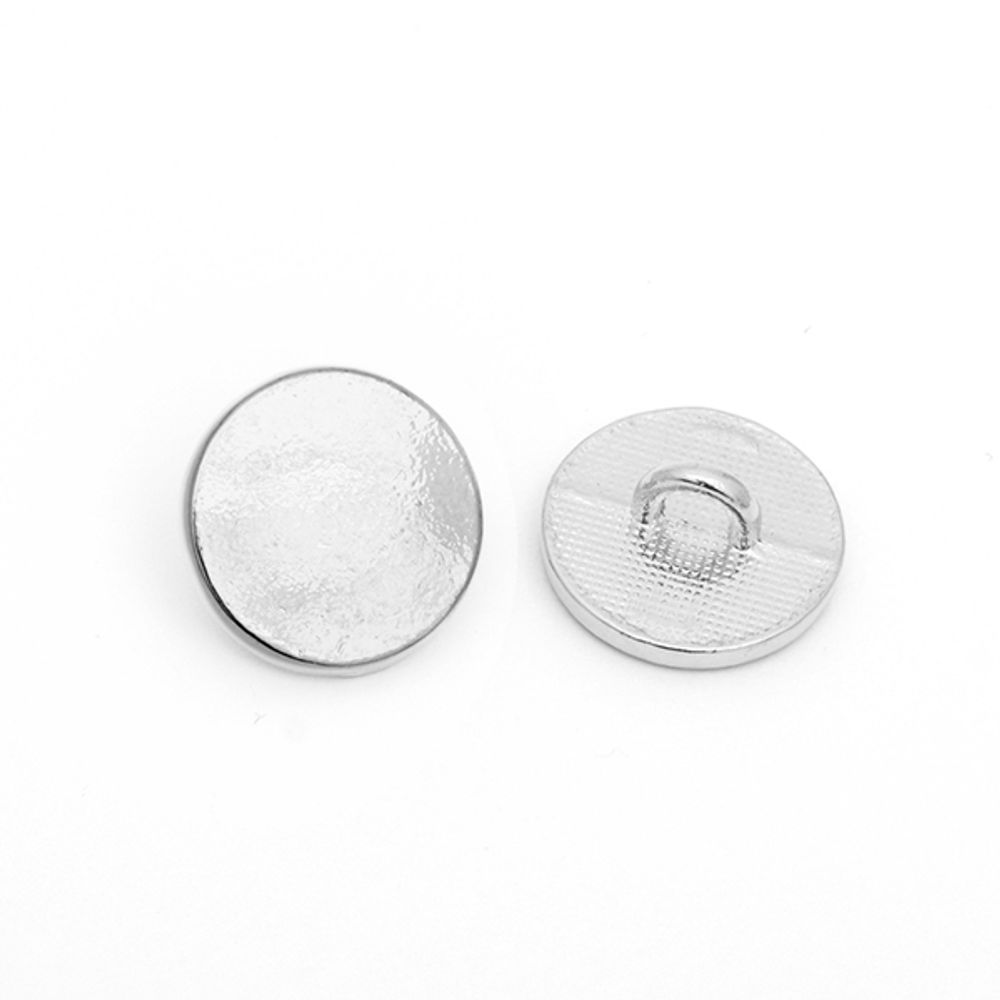 Пуговицы на ножке металл LL2269 цв.никель 24L-15мм, 50 шт