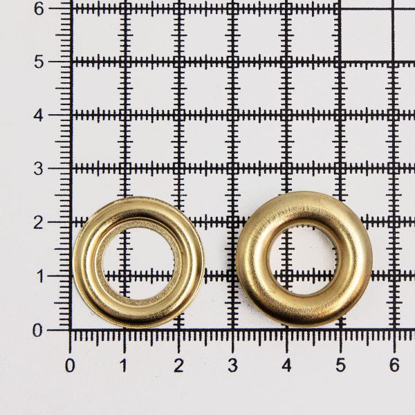 Люверсы металл ⌀12.0 мм (внутр.), h6.68 мм (внутр.), №26, металл, New Star, золото, уп≈100 шт