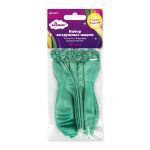 Набор воздушных шаров 30 см, 5 шт, 01 хром металлик зеленый, Boomzee BXMS-30