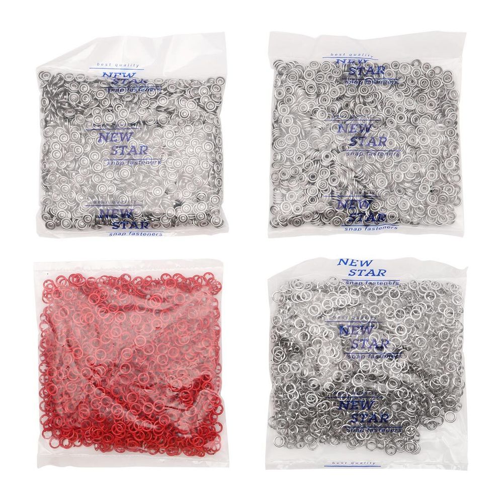 Кнопка рубашечная (джерси) открытая ⌀9.5 мм, ≈1440 шт, МЕТАЛЛ, эмаль, 162 красный матовый, NEW STAR