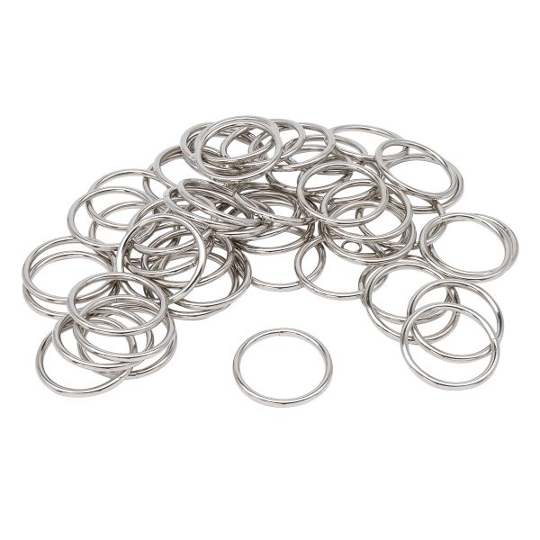 Кольцо разъемное металл in ⌀50 мм (60 мм внешн.), никель, 50 шт