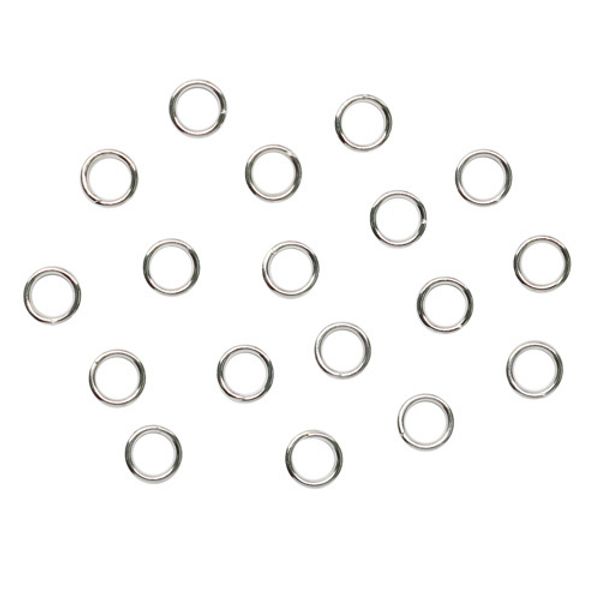 Колечко для бижутерии двойное 5.0 мм, 18 шт, 27274 серебро