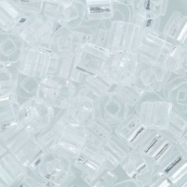 Бисер Toho Cube 1 (3 мм), 25 г (5х5 г), 0001 прозрачный