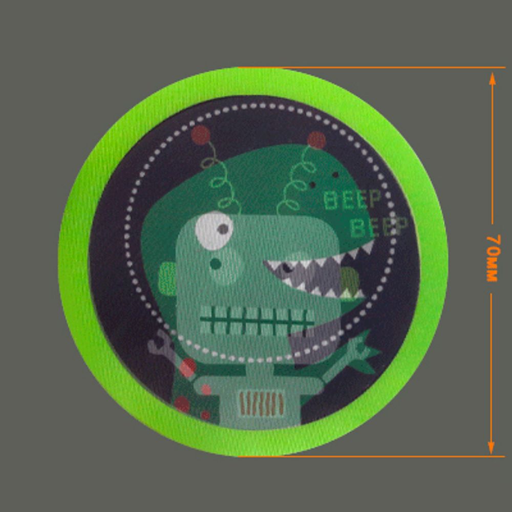 Термоаппликация голографическая 70мм /TOS/