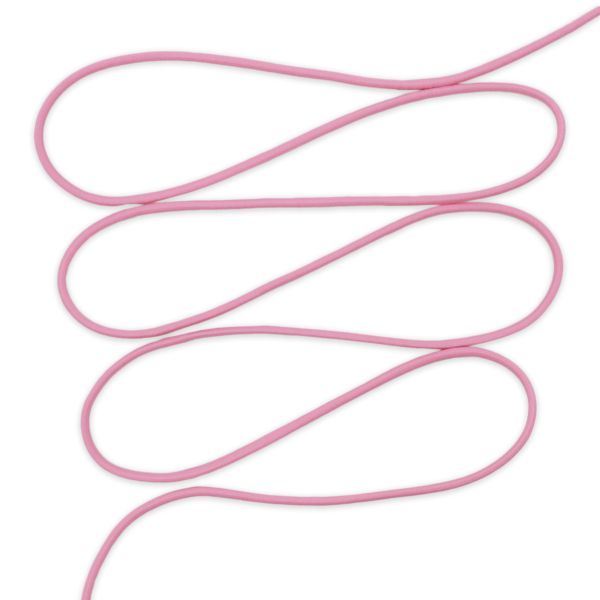 Резинка шляпная (шнур эластичный) ⌀3.0 мм / 30 метров, розовый