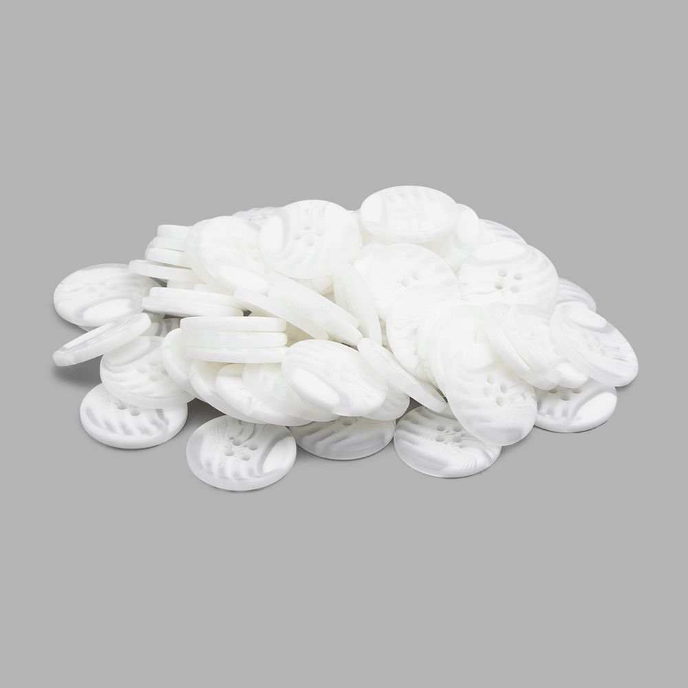 Пуговицы 4 прокола 40L (White (белый)), 72 шт