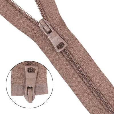 Молния спираль (витая) Т7 (7 мм) 2 зам., разъем., 70 см, 854 табак, 10 шт