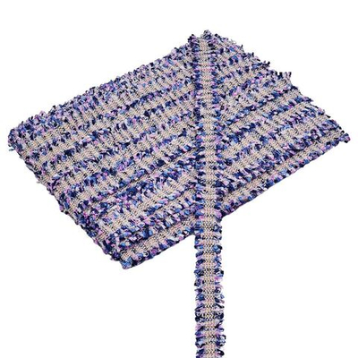 Тесьма твидовая Шанель с люрексом 2 см / 41,2м, 2 синий, 3AR2651