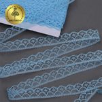 Кружево отделочное в стиле "трикотаж" 12 мм / 9.14 метров, TBY 150-2, цв.05 голубой