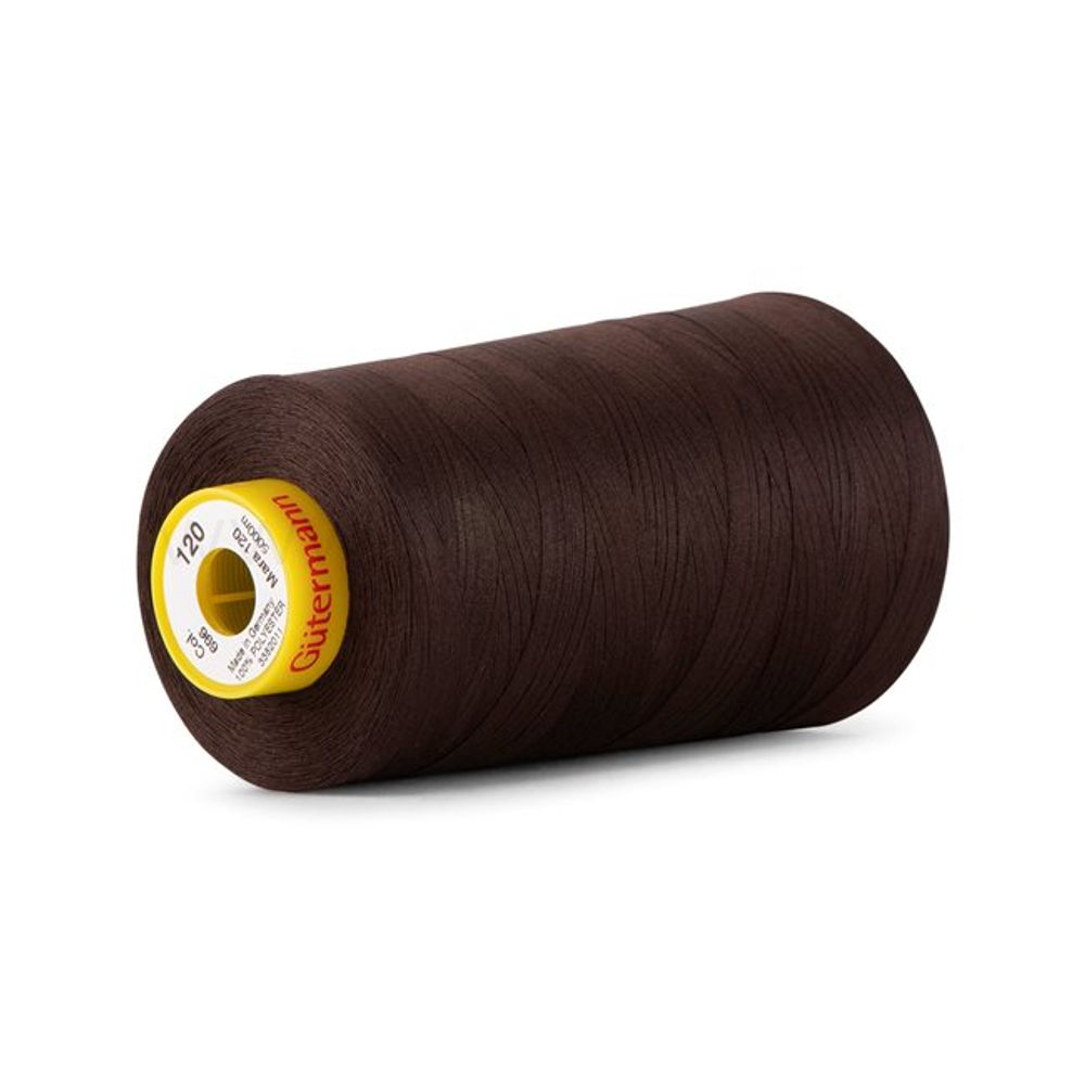 Нитка универсальная Gutermann Mara 120/2, 5000 м, 700185, 696 темный шоколад, 1 шт