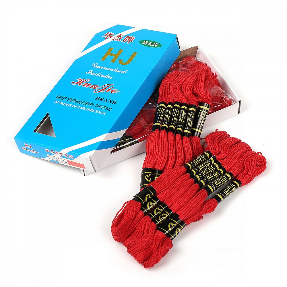 Мулине Ideal, цв.красный, Ideal, 24 мотка по 8 метров