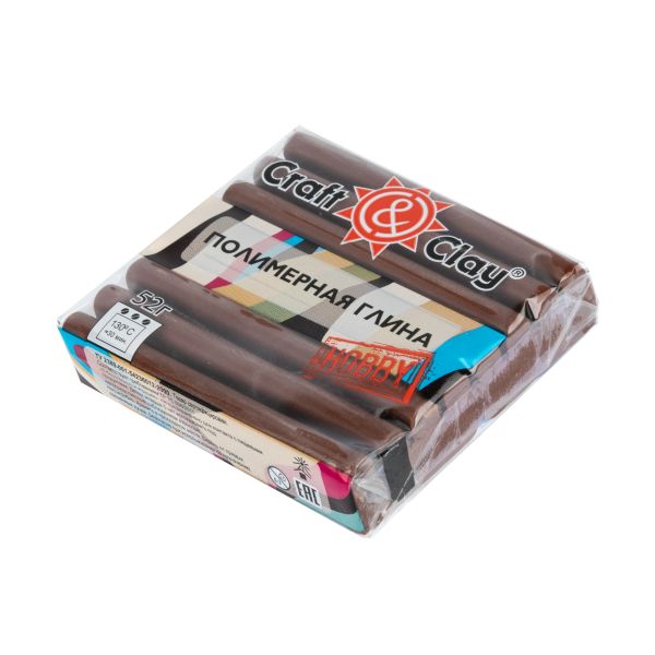 Полимерная глина 52 г, 1078 горячий шоколад, Craft&Clay CCH