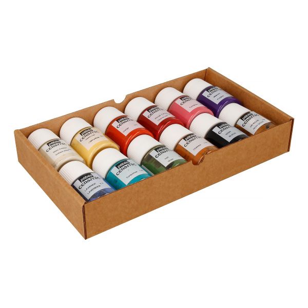 Набор красок Pebeo Ceramic Исследование по керамике и металлу 12 цв. 20 мл