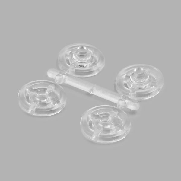 Кнопки одежные пластик прозрачный 21мм 2 шт, Pony