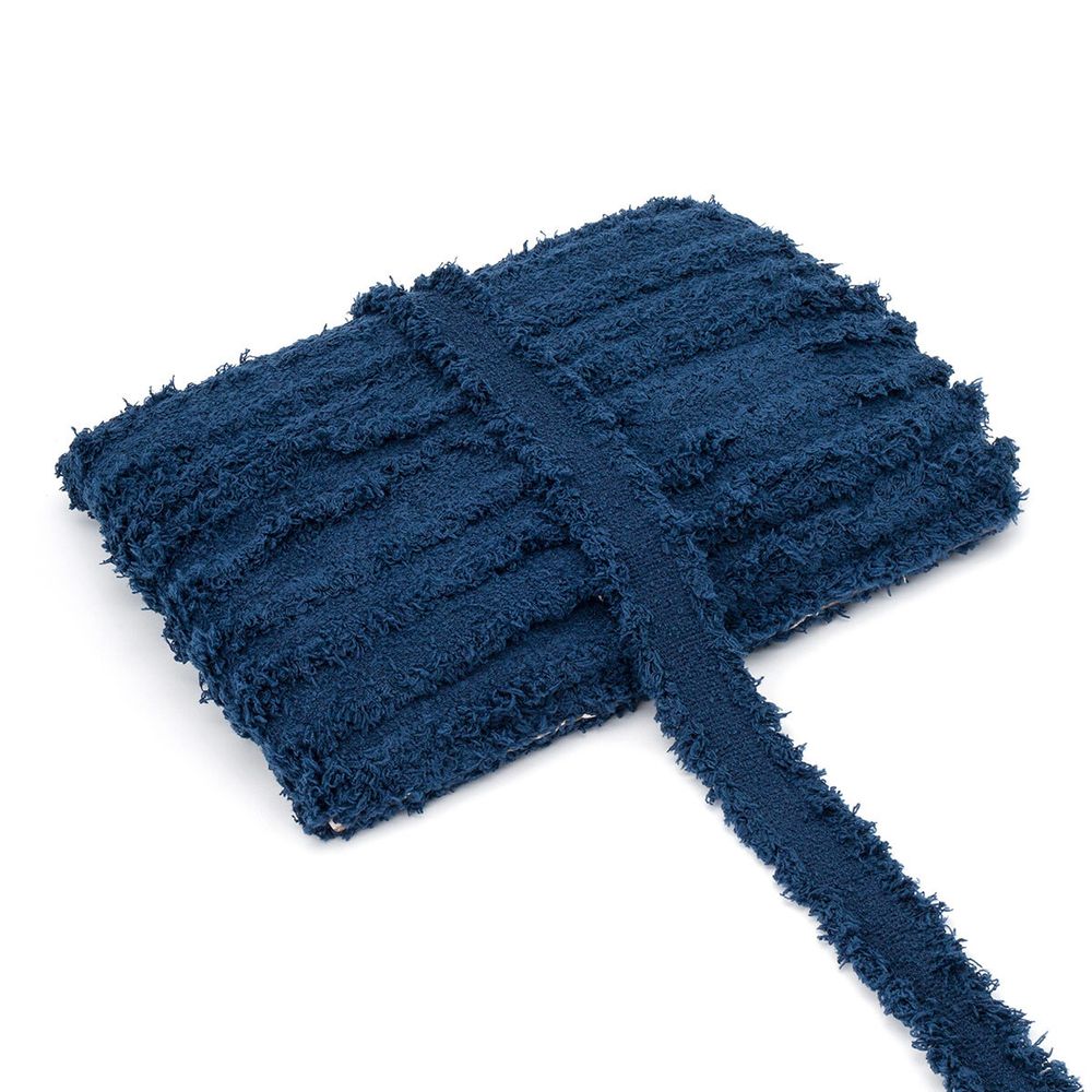 Тесьма отделочная твидовая 40 мм / 41.14 метра, синий, 3Al286