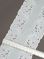 Кружево шитьё 240 мм / 2.7 метра, хлопок, TBY.0028, 01 белый