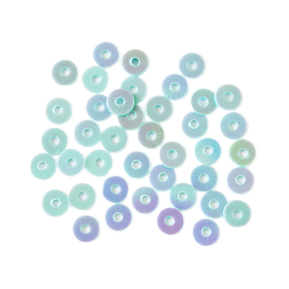 Пайетки плоские 3 мм, упак. 10 гр, Астра, 17 св.-бирюзовый, уп.10 шт