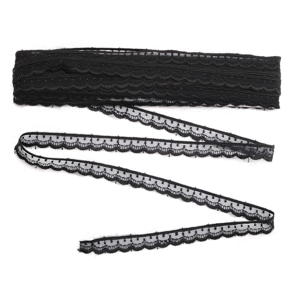 Кружево капроновое 15 мм / 13.71м, цв.черный