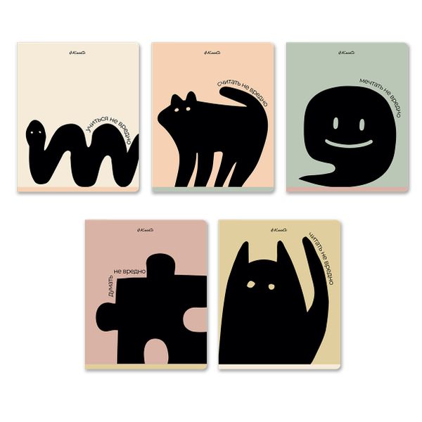 Тетрадь ученическая общая, софт-тач ламинация, A5+ 48 л. на скобе 65 г/м², белизна 100%, 10 шт, клетка в термоусадочной пленке, 000749 Мечтать не вредно, Светоч 48ТЕТк-006