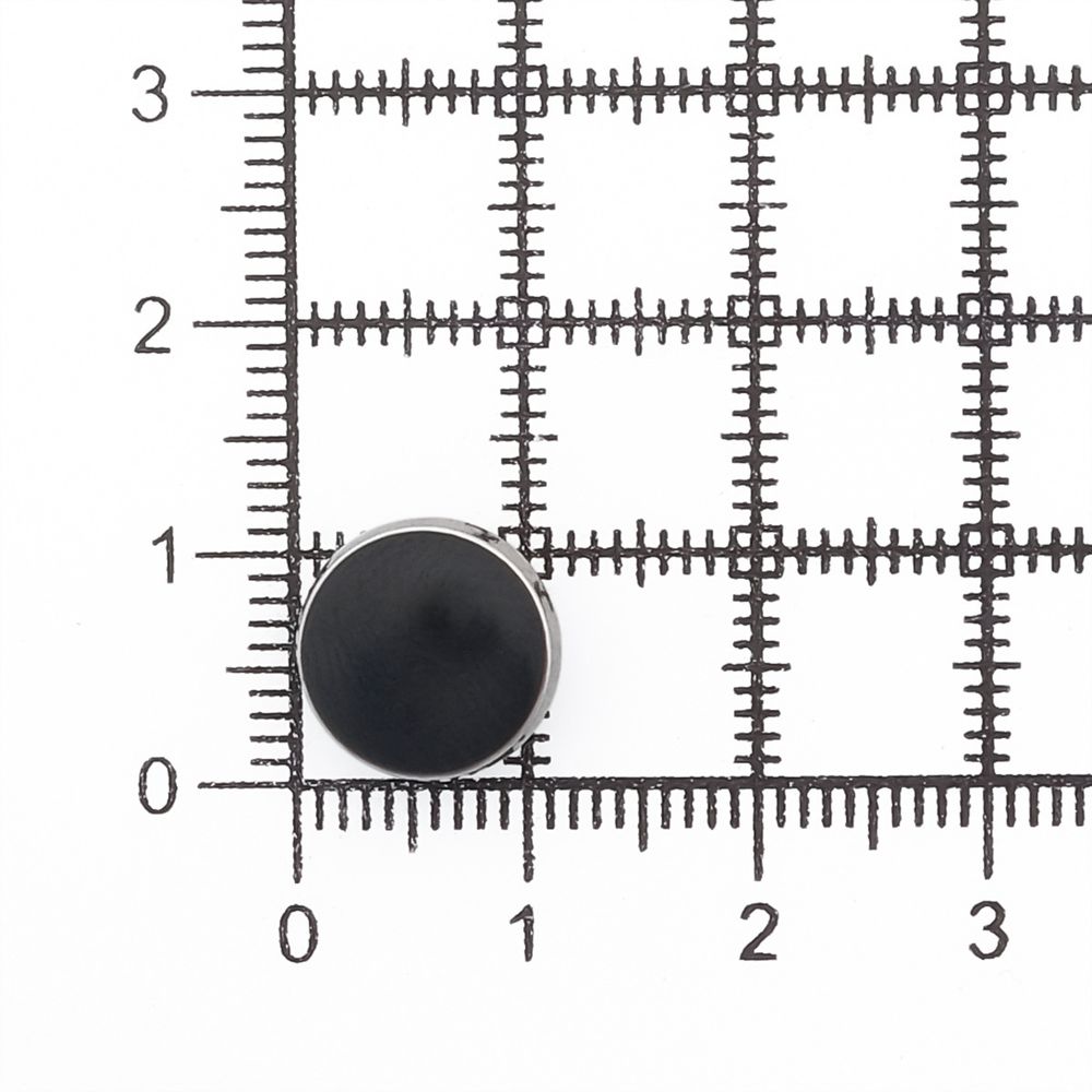Пуговицы на ножке 18L (11мм), металл (Black/S (черный/серебро)), MEs-2013, 36 шт