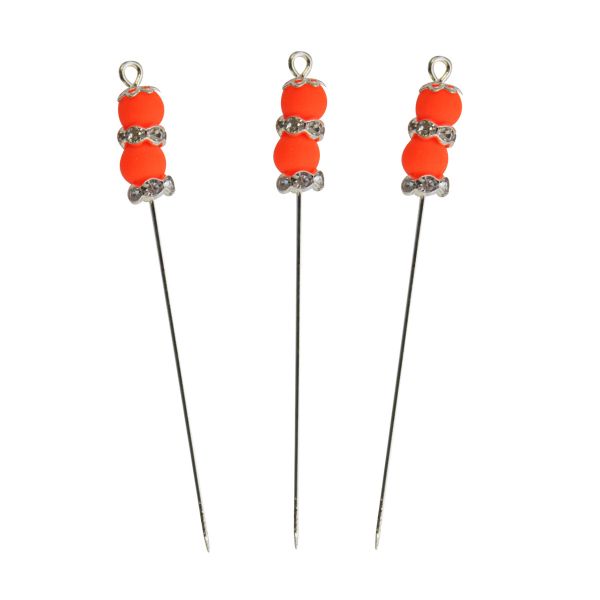 Булавки декоративные с бусинами, упак., 4 шт, Астра