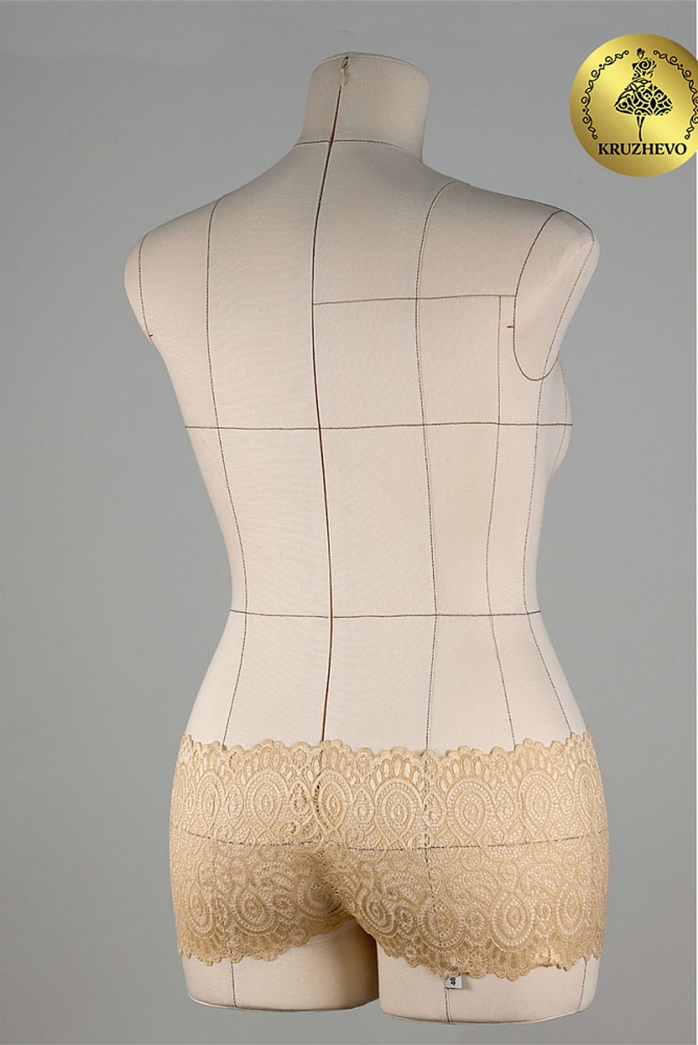 Кружево бельевое эластичное 180 мм / 3 метра, TBY.L1351, цв.126 бежевый