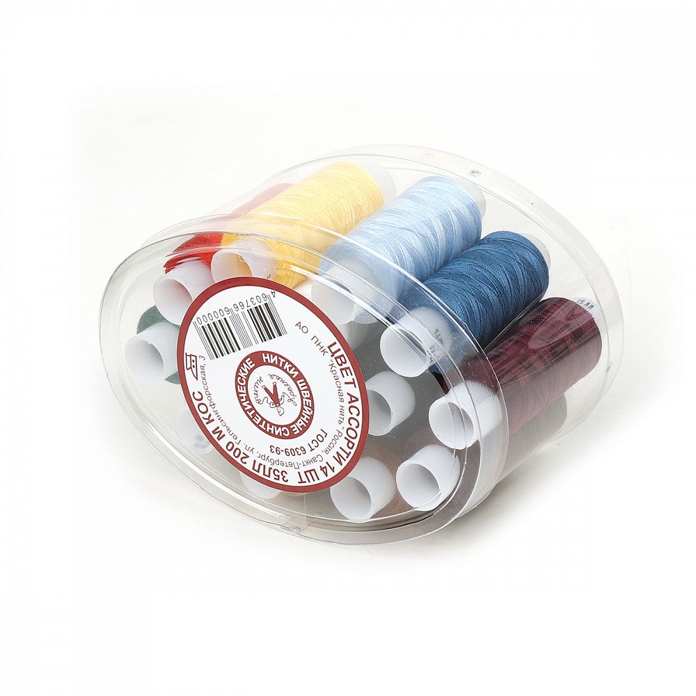Швейные нитки (набор) 35ЛЛ 200 м уп.14 шт ассорти (Кр.Н)