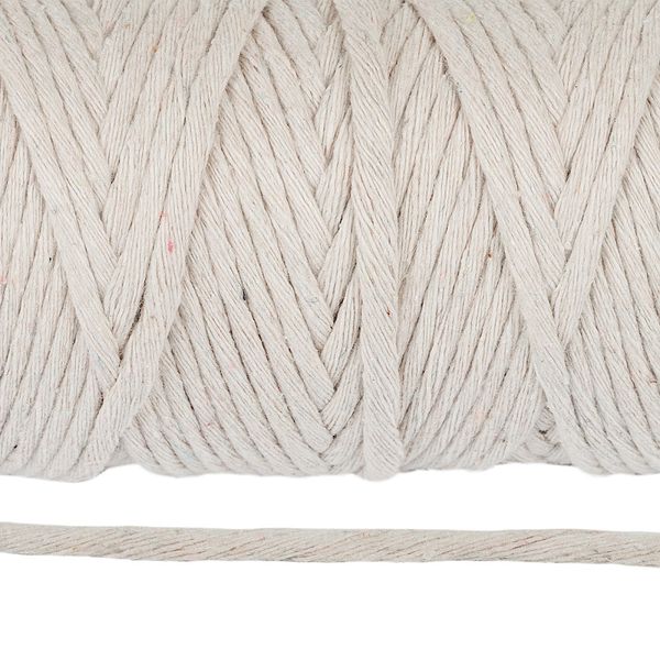 Шпагат крученый х/б ⌀4.0 мм, цв.2199 кремовый уп.100м