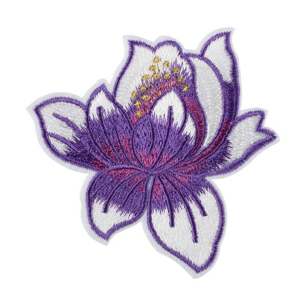 Термоаппликация L №35/5, 5 шт, L229D цветок фиолетовый 5.5х5.5 см, Gamma