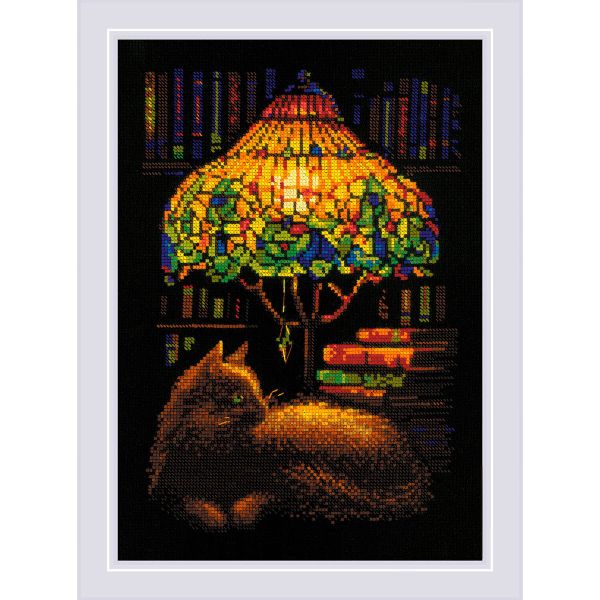 Набор для вышивания нитками Риолис 2281, Книжный вечер 21х30 см