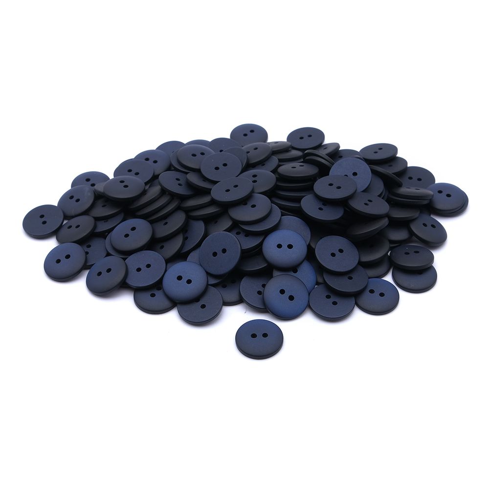 Пуговицы на 2 прокола 28L (18мм), пластик (col.22 темно-синий), CR-K18M, 144 шт
