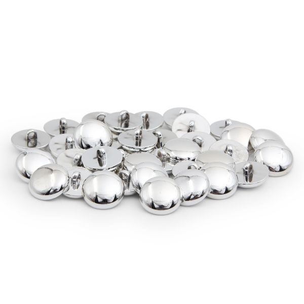Пуговицы на ножке 34L (21мм) (Silver (серебристый)), 36 шт