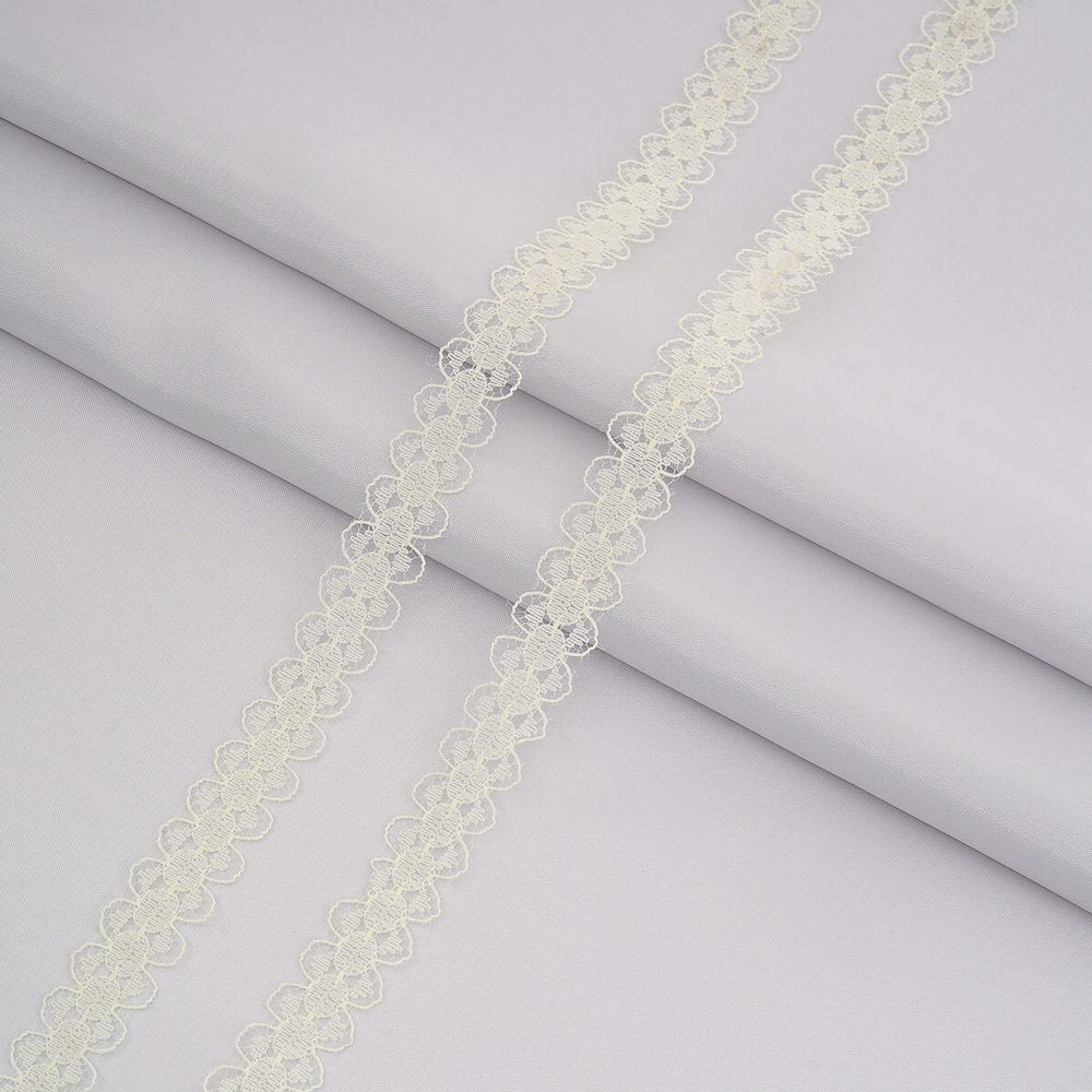 Кружево капроновое 14 мм / 30 метров, 140, 100% п/э, цв. молочный, 26787