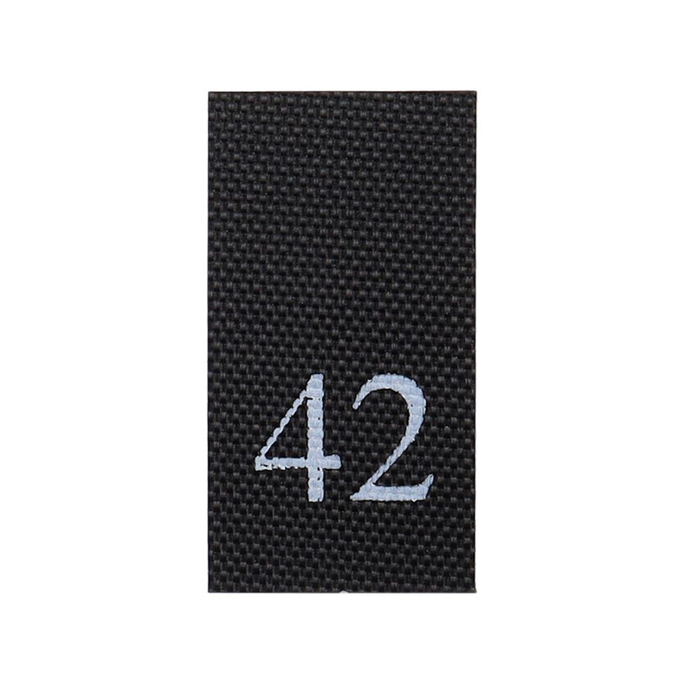 Этикетка-размерник 10х20мм, 100 шт/упак, черный фон/белый шрифт (MN) (42)