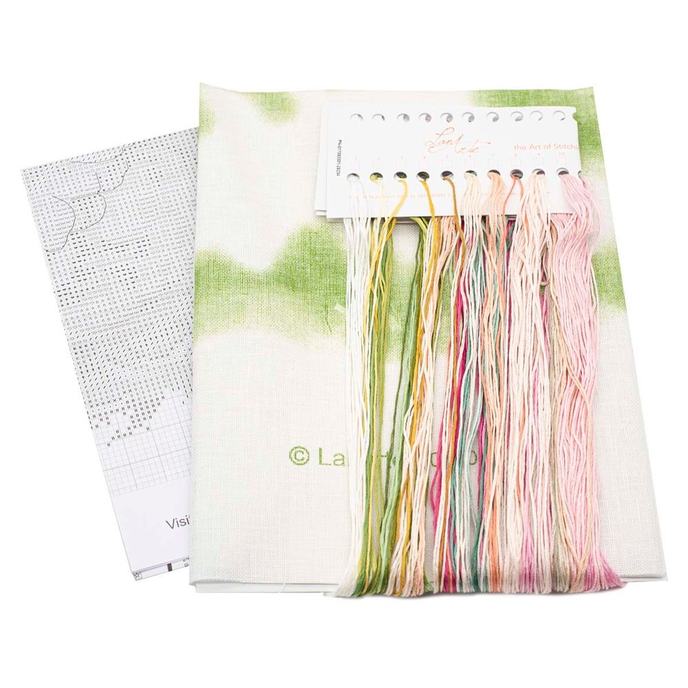 Набор для вышивания нитками Lanarte, Букет пионов 41х26см