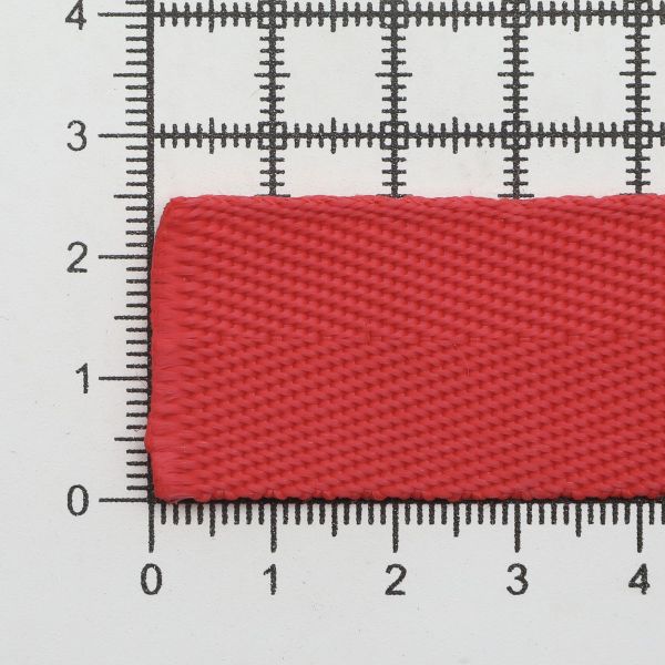 Стропа (ременная лента) 25 мм / 25 метров, толщ. 1.0 мм, [15.1 г/пог.м], 100% п/п, 10 красный