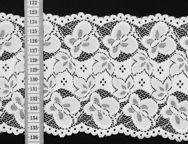 Лента кружевная эластичная, 100% полиэстер, 261570-25, 261570-25, 10 м
