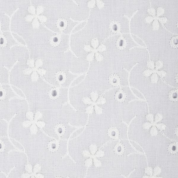 Ткань шитьё (прошва) 100 г/м², 150 см / 2 метра, TBY.Emb.8067.1.2, цв.01 белый