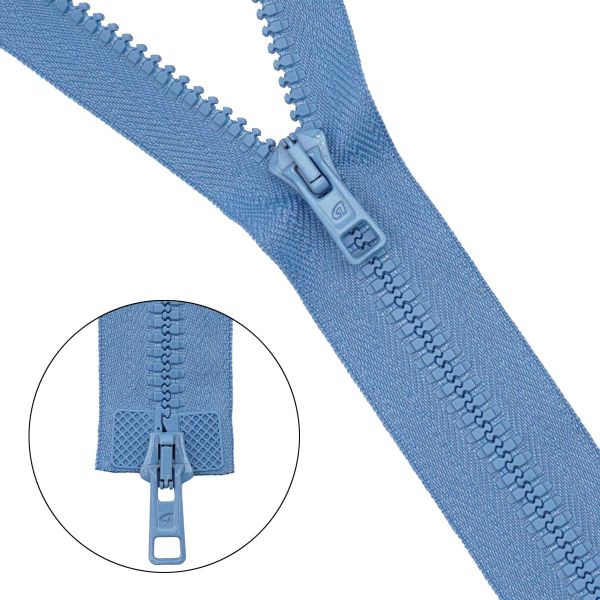 Молния трактор Arta Т6 (6 мм) 2 зам., разъем., 120 см, цв. 039 голубой, уп.5 шт