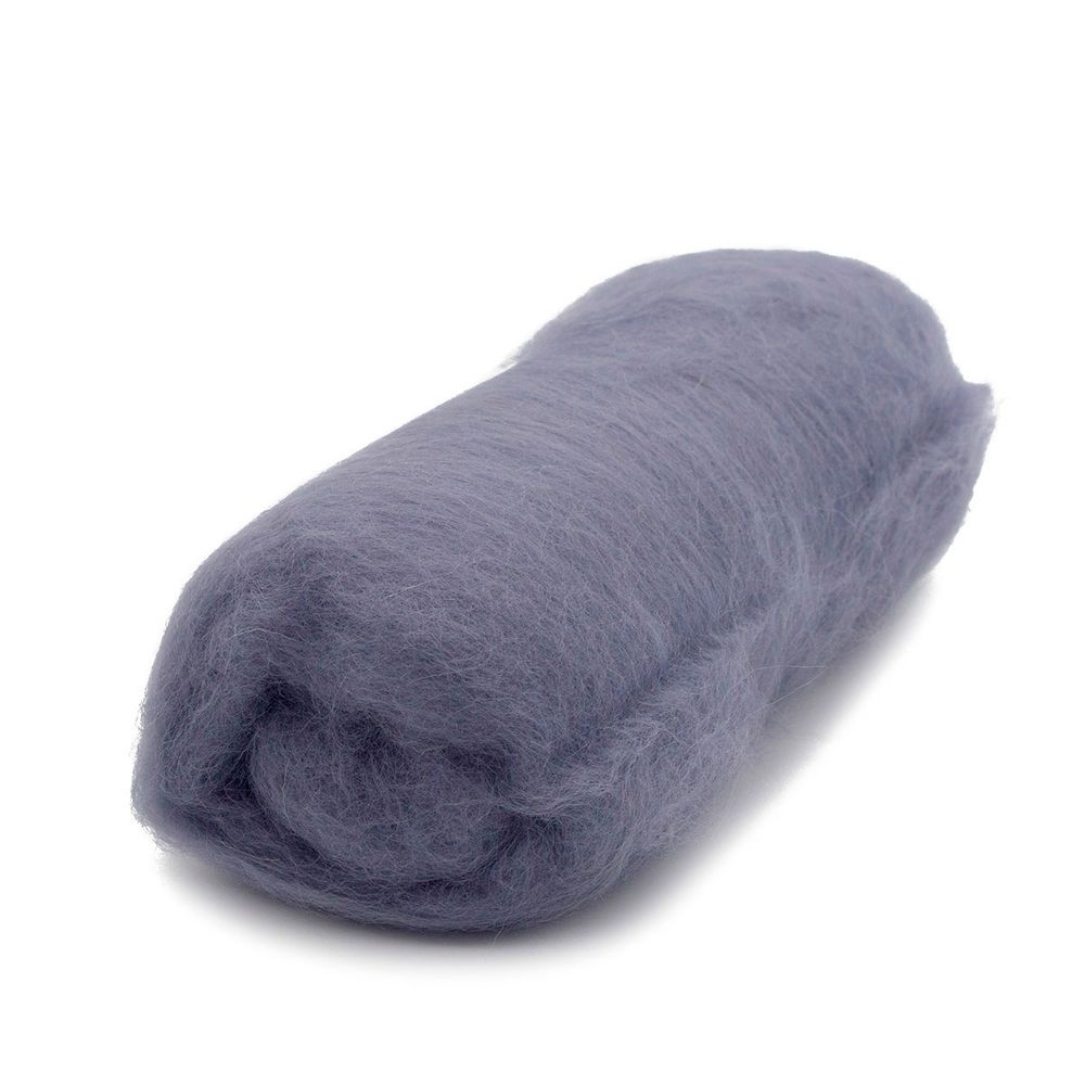 Шерсть для валяния Кардочес 100% п/тонк.шерсть, 100 г Камтекс, цв.169 серый