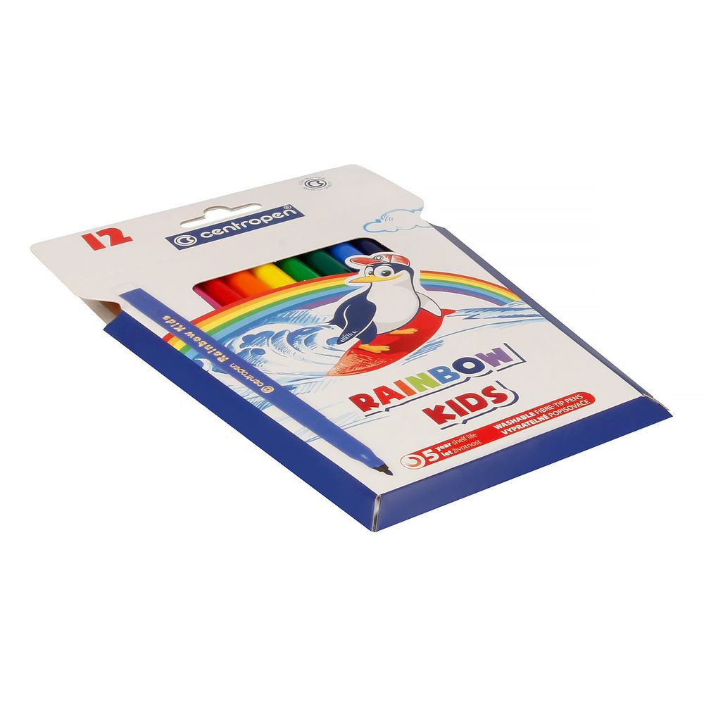 Набор фломастеров RAINBOW KIDS 7550/12 12 цв, 7550/12, Centropen 7550/12