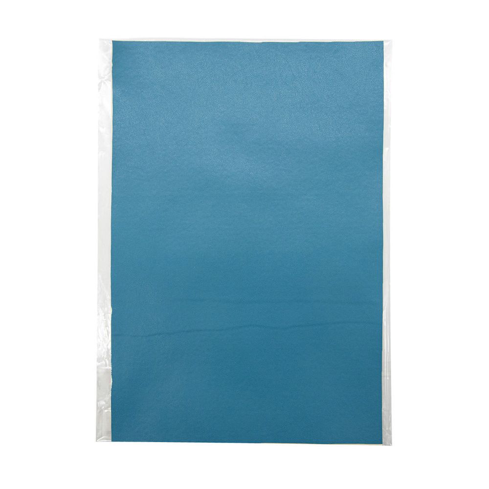 Кожа искусственная, 20х30см, толщ.0,5 мм, уп/2 шт, синий