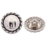 Пуговицы на ножке 28L=18 мм, металл, Silver (серебристый), 10 шт, MP01