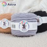 Пряжа Astra Premium (Астра Премиум) Плюшевая / уп.2 мот. по 100 г, 80 м, 911 серый