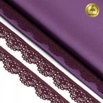 Кружево эластичное (стрейч) 15 мм 8031, цв.S254 сливовое вино уп.50м, Kruzhevo